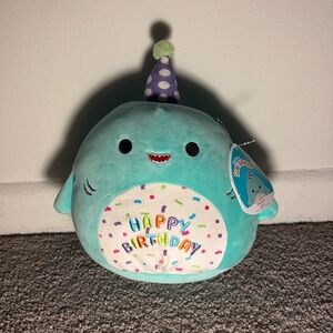 Squishmallow Birthday Shark NWT